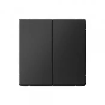 Выключатель Systeme Electric ArtGallery двухклавишный встраиваемый базальт (SE GAL001451)