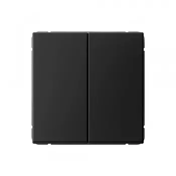 Выключатель Systeme Electric ArtGallery двухклавишный встраиваемый карбон (GAL001051)