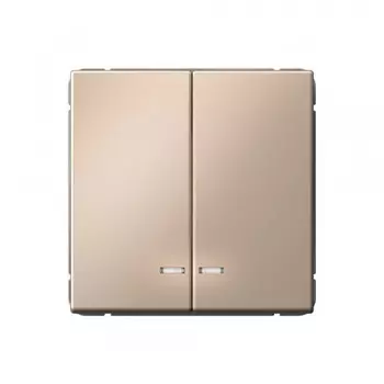 Выключатель Systeme Electric ArtGallery двухклавишный встраиваемый песочный с подсветкой (GAL001253)