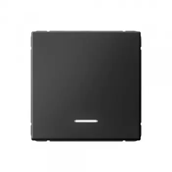 Выключатель Systeme Electric ArtGallery одноклавишный встраиваемый базальт с подсветкой (SE GAL001413)