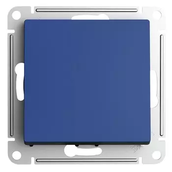 Выключатель Systeme Electric AtlasDesign одноклавишный встраиваемый аквамарин с самовозвратом (ATN001115)