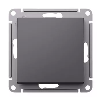 Выключатель Systeme Electric AtlasDesign одноклавишный встраиваемый базальт с самовозвратом (ATN001415)