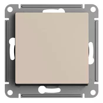 Выключатель Systeme Electric AtlasDesign одноклавишный встраиваемый песочный с самовозвратом (ATN001215)