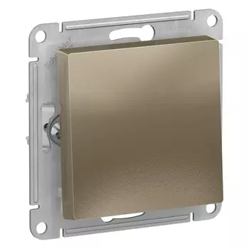 Выключатель Systeme Electric AtlasDesign одноклавишный встраиваемый шампань (ATN000511)