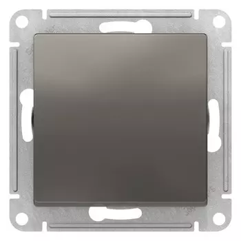 Выключатель Systeme Electric AtlasDesign одноклавишный встраиваемый сталь (ATN000921)