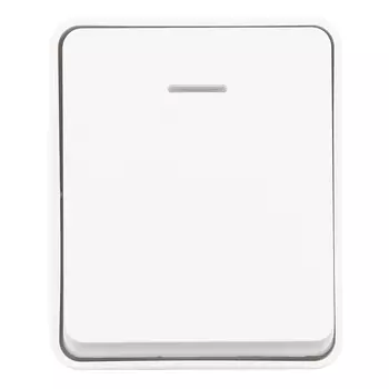 Выключатель Systeme Electric AtlasDesign Profi54 одноклавишный накладной белый с подсветкой (ATN540113)