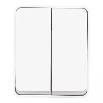 Выключатель Systeme Electric AtlasDesign Profi54 двухклавишный накладной белый (ATN540151)