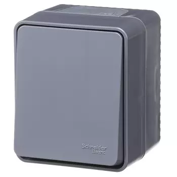 Выключатель Systeme Electric AtlasDesign Profi54 одноклавишный накладной антрацит (ATN544015)