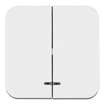 Выключатель Systeme Electric Blanca двухклавишный накладной белый с подсветкой (BLNVA105111)