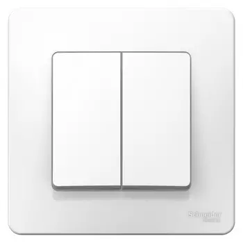 Выключатель Systeme Electric Blanca двухклавишный встраиваемый белый (BLNVS006501)
