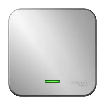 Выключатель Systeme Electric Blanca одноклавишный накладной алюминий с подсветкой (BLNVA101113)