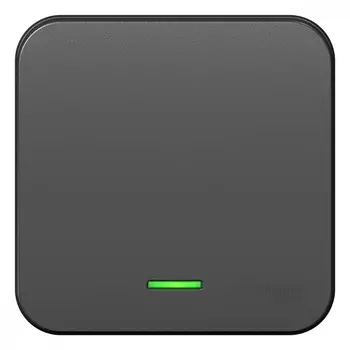 Выключатель Systeme Electric Blanca одноклавишный накладной антрацит с подсветкой (BLNVA101106)