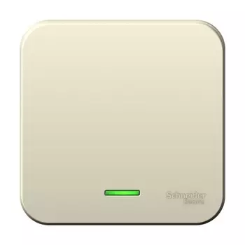 Выключатель Systeme Electric Blanca одноклавишный накладной молочный с подсветкой (BLNVA061112)