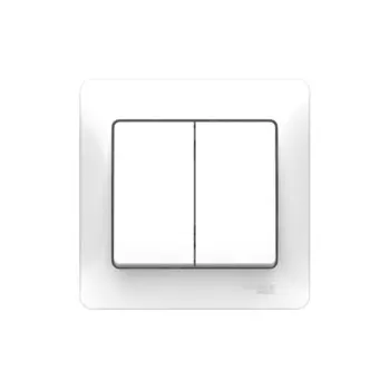 Выключатель Systeme Electric Glossa двухклавишный встраиваемый белый (GSL000152)