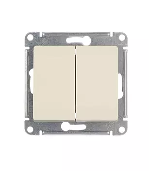 Выключатель Systeme Electric Glossa двухклавишный встраиваемый бежевый (GSL000251)