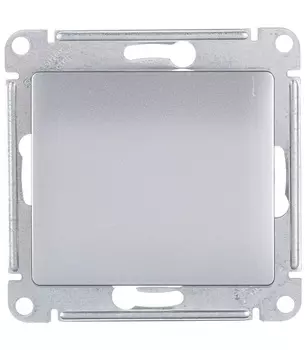 Выключатель Systeme Electric Glossa одноклавишный встраиваемый алюминий (GSL000311)