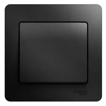 Выключатель Systeme Electric Glossa одноклавишный встраиваемый антрацит (GSL000712)