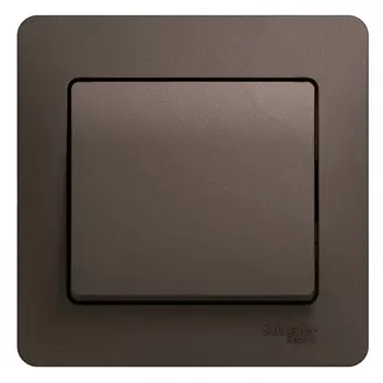 Выключатель Systeme Electric Glossa одноклавишный встраиваемый шоколад (GSL000812)