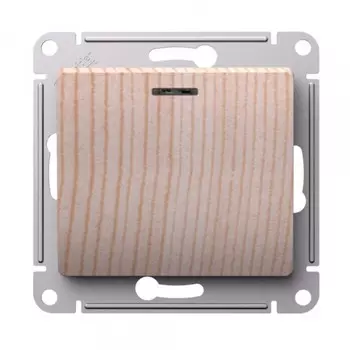 Выключатель Systeme Electric Glossa одноклавишный встраиваемый сосна (SE GSL001513)