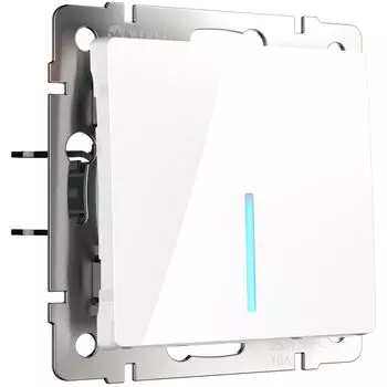 Выключатель Werkel одноклавишный встраиваемый белый проходной (a051118)