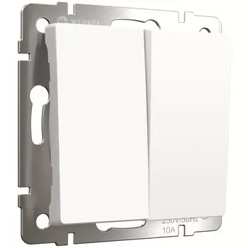 Выключатель Werkel двухклавишный встраиваемый белый матовый (a059271)