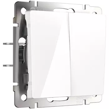 Выключатель Werkel двухклавишный встраиваемый белый проходной (a051126)