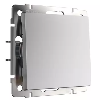 Выключатель Werkel одноклавишный встраиваемый серебряный матовый (a063606)