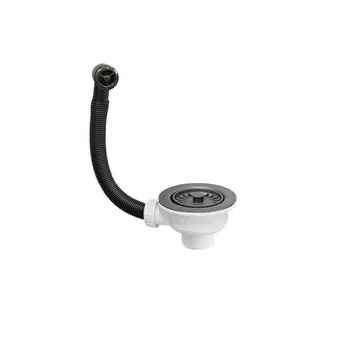 Выпуск для мойки McAlpine 3 1/2х40 мм с переливом черный матовый (OF2-113S-MLB)