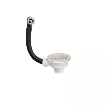 Выпуск для мойки McAlpine 3 1/2х40 мм с переливом полярный белый (OF2-113S-PWG)