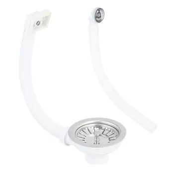 Выпуск для мойки Wirquin 3 1/2 с переливом нержавеющая сталь (30987086)