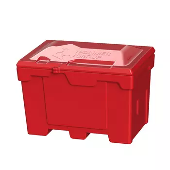 Ящик для песка и реагентов полиэтиленовый Polimer Group красный 500 л