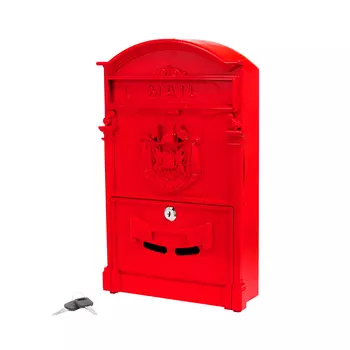 Ящик почтовый Аллюр №4010 с замком красный