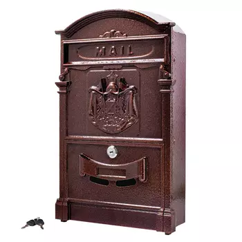 Ящик почтовый Аллюр №4010 с замком медь