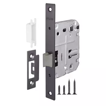 Замок врезной Fuaro Plastic P72-50 для межкомнатной двери под фиксатор графит