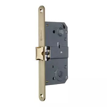 Замок врезной Palladium 390 SB для межкомнатной двери под фиксатор матовая латунь