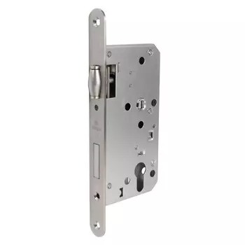 Замок врезной Fuaro DD.INOX-C-55.72-R для противопожарной двери под цилиндр хром