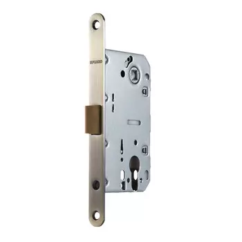 Замок врезной Fuaro PLASTP85C-50 AB для межкомнатной двери под цилиндр бронза