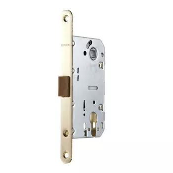 Замок врезной Fuaro PLASTP85C-50 SG для межкомнатной двери под цилиндр матовое золото