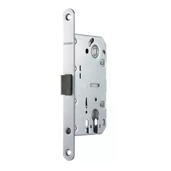 Замок врезной Fuaro PLASTP85C-50 SSC для межкомнатной двери под цилиндр сатинированный хром