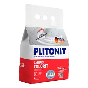 Затирка цементная Plitonit Colorit синяя 2 кг