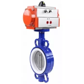 Затвор дисковый межфланцевый поворотный DN40 PN16 с пневмоприводом DN.ru (D050-02369)