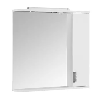 Зеркальный шкаф АСБ-Мебель Лиана 80х80х16 см с подсветкой белый