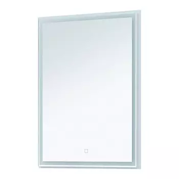 Зеркало с подсветкой прямоугольное 60х80 см в раме белой с сенсорным включением Lavelly Cube (00316665)
