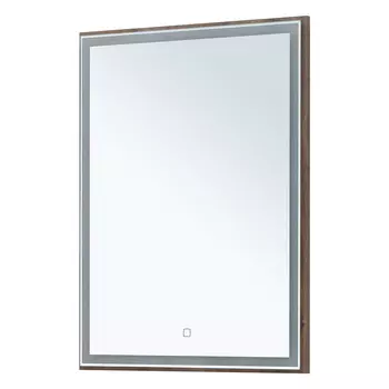 Зеркало с подсветкой прямоугольное 60х80 см в раме дуб рустикальный с сенсорным включением Lavelly Cube (00316677)