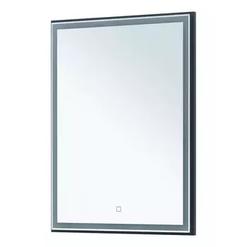 Зеркало с подсветкой прямоугольное 60х80 см в раме графитовой с сенсорным включением Lavelly Cube (00316680)