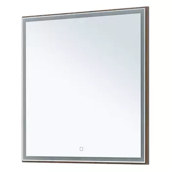 Зеркало с подсветкой квадратное 80х80 см в раме дуб рустикальный с сенсорным включением Lavelly Cube (00316678)