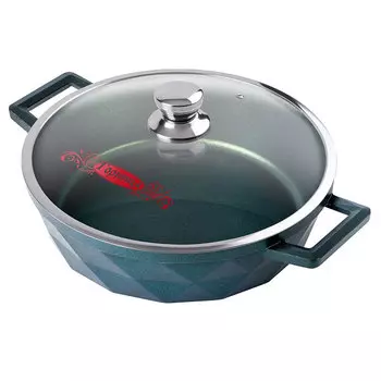 Жаровня Горница Бриллиант Green 2,5 л алюминий с антипригарным покрытием с крышкой (056385)