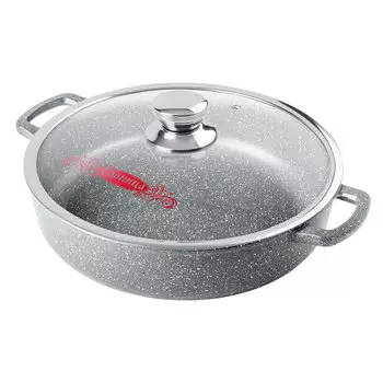 Жаровня Горница Графит 2,5 л алюминий с антипригарным покрытием с крышкой (056375)