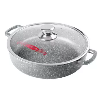 Жаровня Горница Графит 3,5 л алюминий с антипригарным покрытием с крышкой (056410)