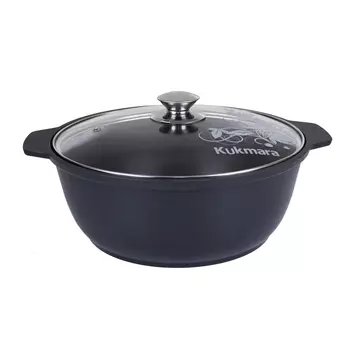 Жаровня Kukmara Традиция 4 л стекло с антипригарным покрытием с крышкой (ж44а)